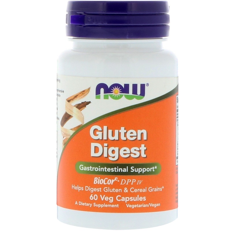 Now Foods, Gluten Digest, 60 растительных капсул