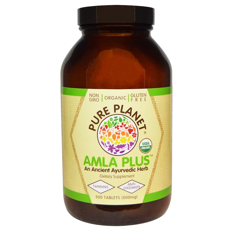 Pure Planet, Препарат Amla Plus, 500 мг, 500 таблеток