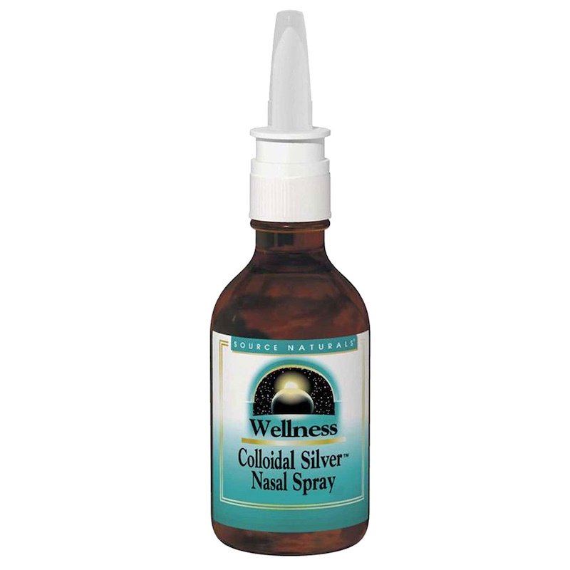 Source Naturals, Велнес, спрей для носа с коллоидным серебром, 10 частей на тысячу, 2 жидк. унц. (59,14 мл)