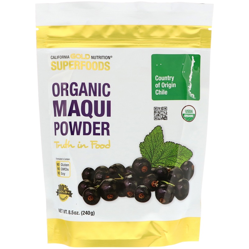 California Gold Nutrition, Superfoods, порошок органических ягод маки, 8,5 унции (240 г)