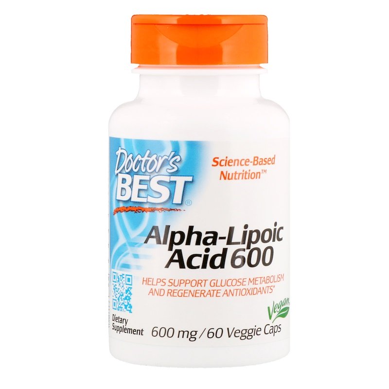 Doctor's Best, Альфа-липоевая кислота Best, 600 мг, 60 растительных капсул