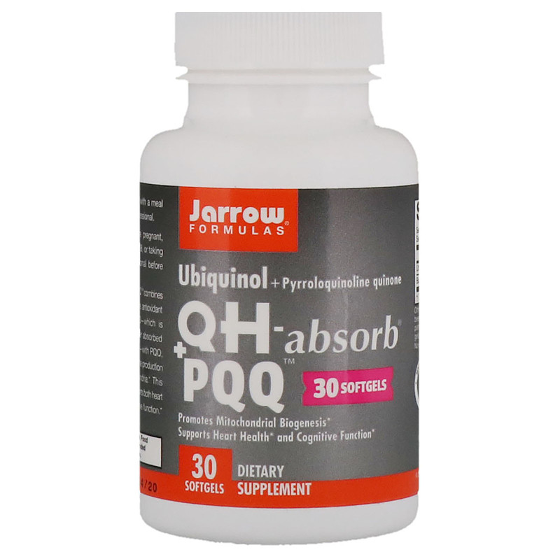 Jarrow Formulas, Убихинол, QH+ PQQ, 30 гелевых капсул