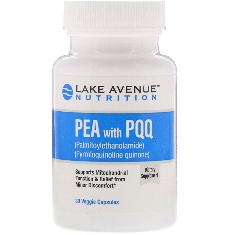 Lake Avenue Nutrition, PEA (Palmitoylethanolamide) with PQQ, 30 Veggie Capsules