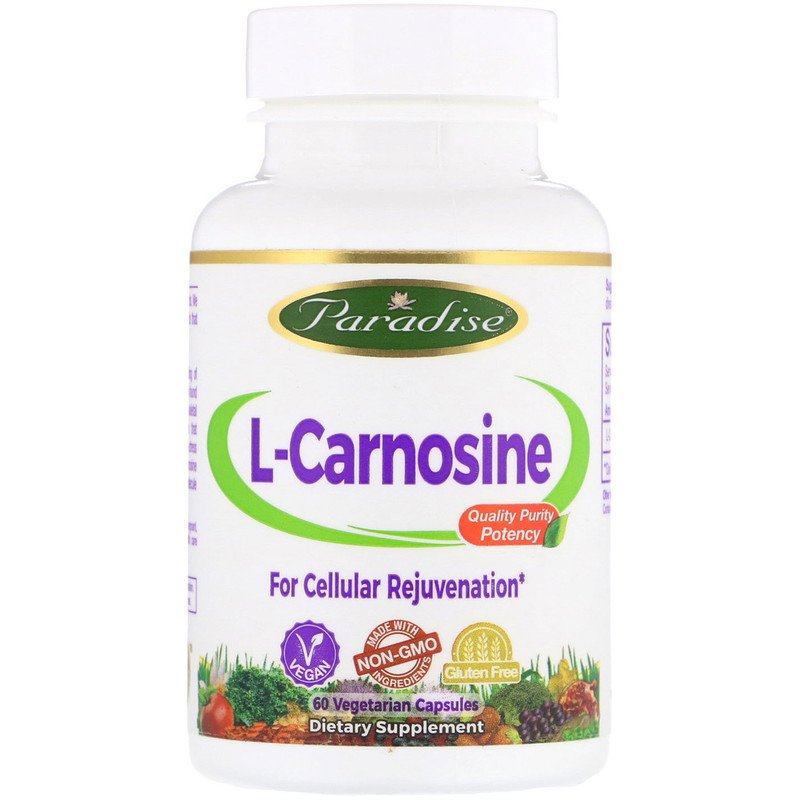 Paradise Herbs, L-карнозин, 60 вегетарианских капсул