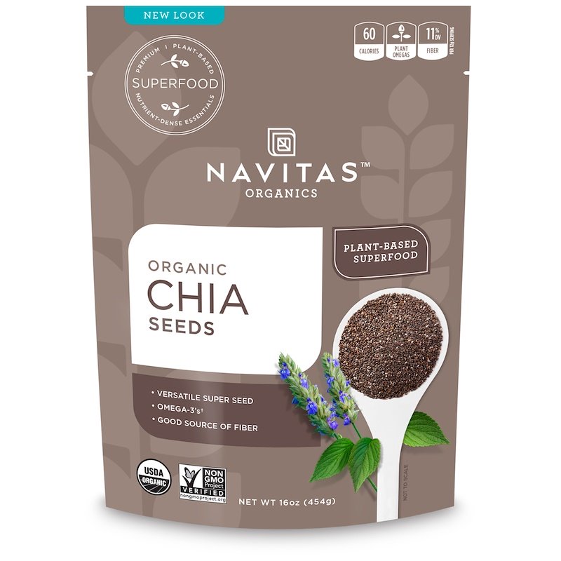 Navitas Organics, Органические семена чиа, 454 г