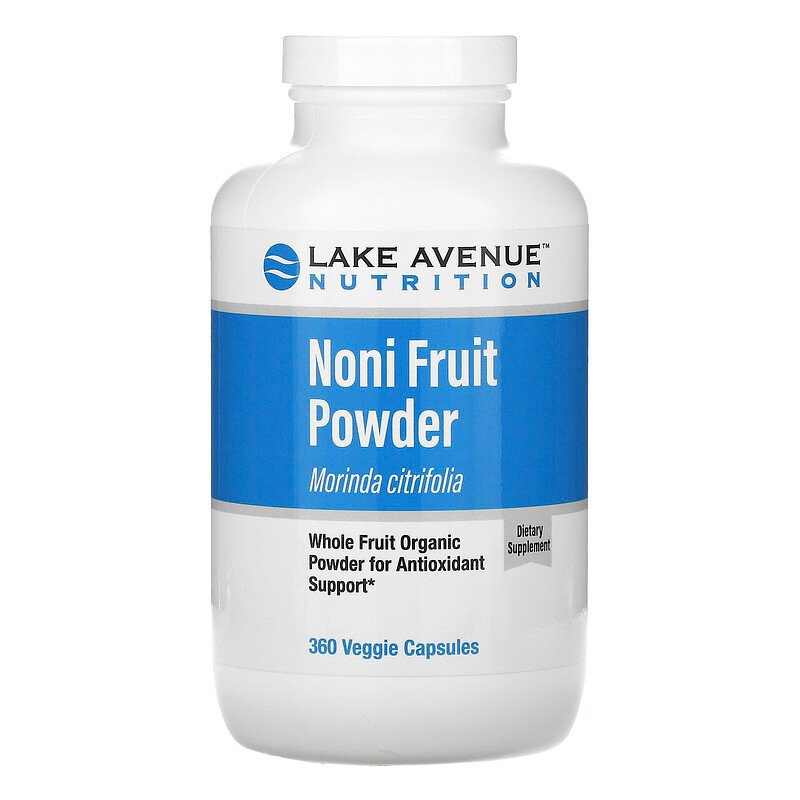 Lake Avenue Nutrition, порошок из нони, органический порошок из цельных плодов, 360 вегетарианских капсул