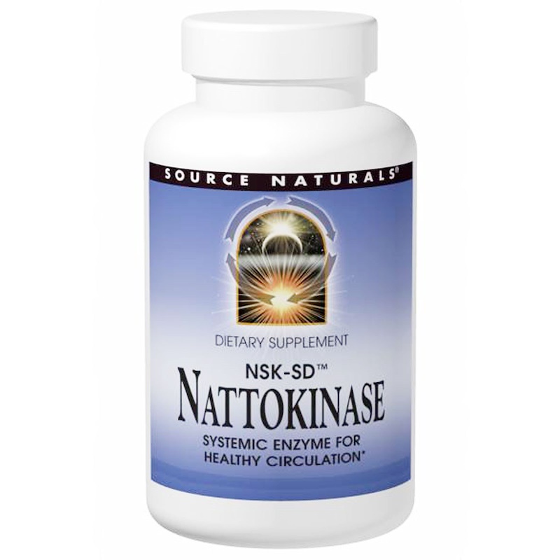 Source Naturals, NSK-SD, наттокиназа, 100 мг, 30 капсул