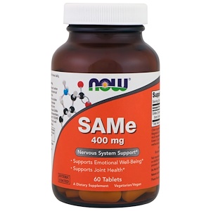 Now Foods, SAMe, 400 мг