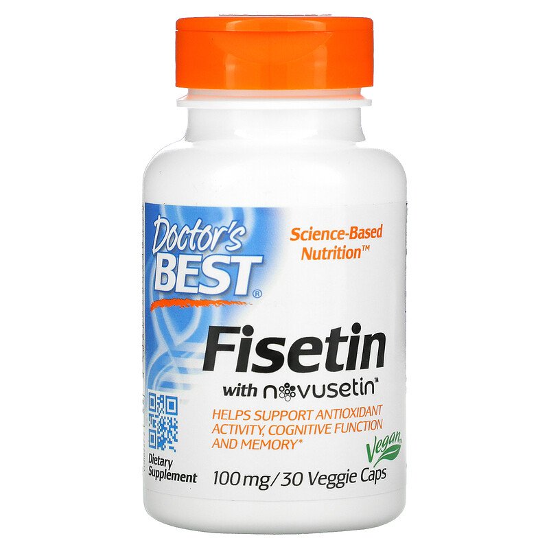 Doctor's Best, физетин с Novusetin, 100 мг, 30 вегетарианских капсул