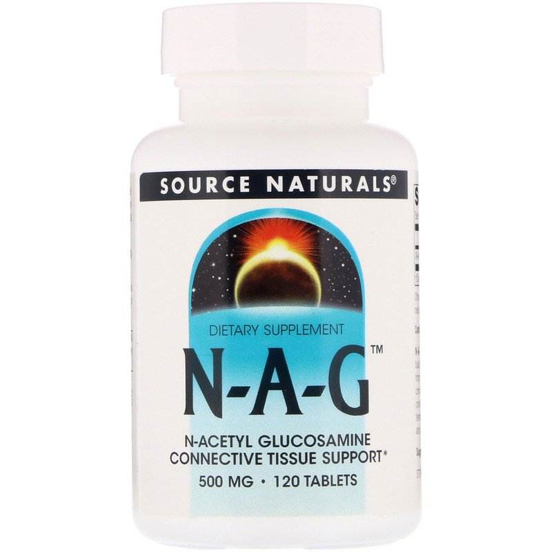 Source Naturals, N-A-G, 500 мг, 120 таблетки