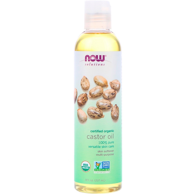 Now Foods, Solutions, сертифицированное органическое касторовое масло, 8 ж. унц. (237 мл)